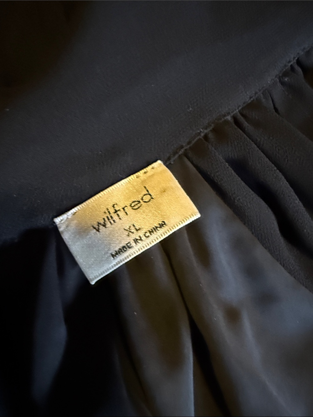 Wilfred Black Long-Sleeve Gallerina Maxi Dress with Keyhole Front - Picture 7 of 7